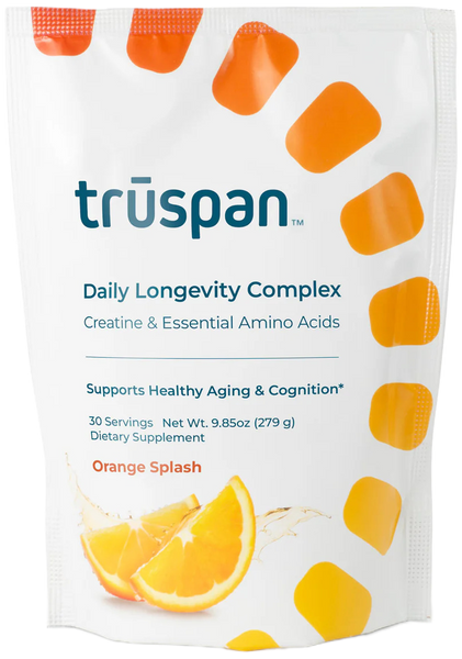 Amino Acids Creatine Drink Mix  Truspan  Daily Longevity Complex Orange Splash