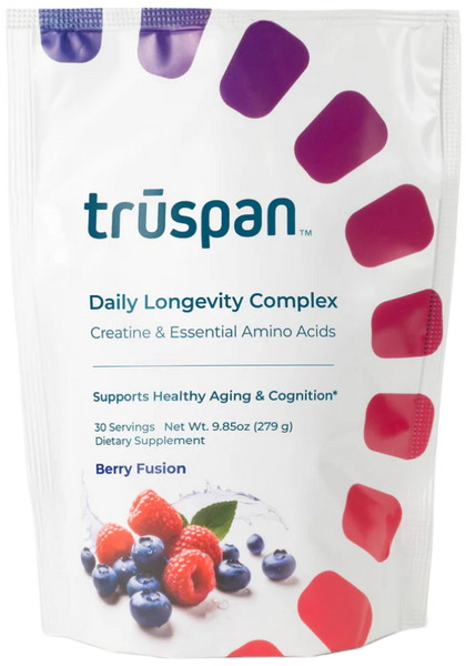 Amino Acids Creatine Drink Mix  Truspan  Daily Longevity Complex Berry Fusion