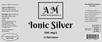 32 oz Silver  by Angstrom Minerals 300 ppm