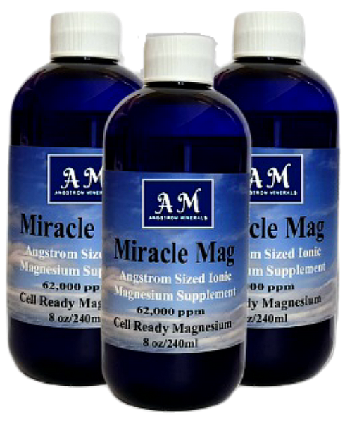 Bundle & Save 3 (8) oz Miracle Mag by Angstrom Minerals