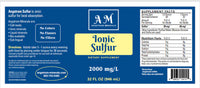 32 oz Sulfur Supplement BY Angstrom Minerals 2000 ppm