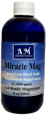 8 oz Miracle Mag Magnesium Supplement by Angstrom Minerals 62000 ppm